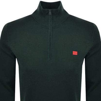 HUGO San Quintus Knit Jumper Green