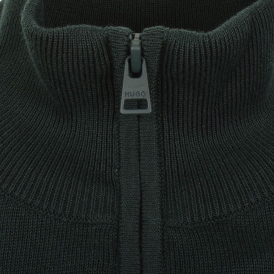 HUGO San Quintus Knit Jumper Green