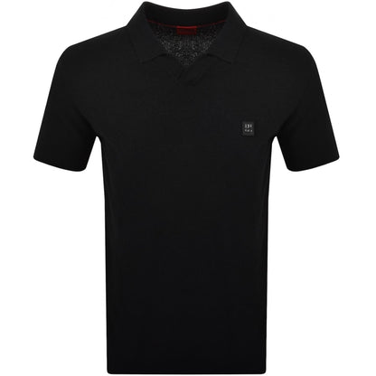 HUGO Shiplom Knit Polo Black