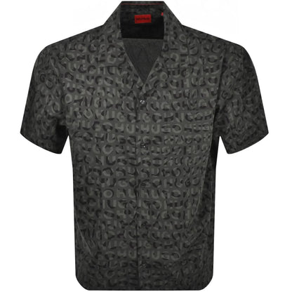 HUGO Short Sleeved Egeeno Shirt Grey