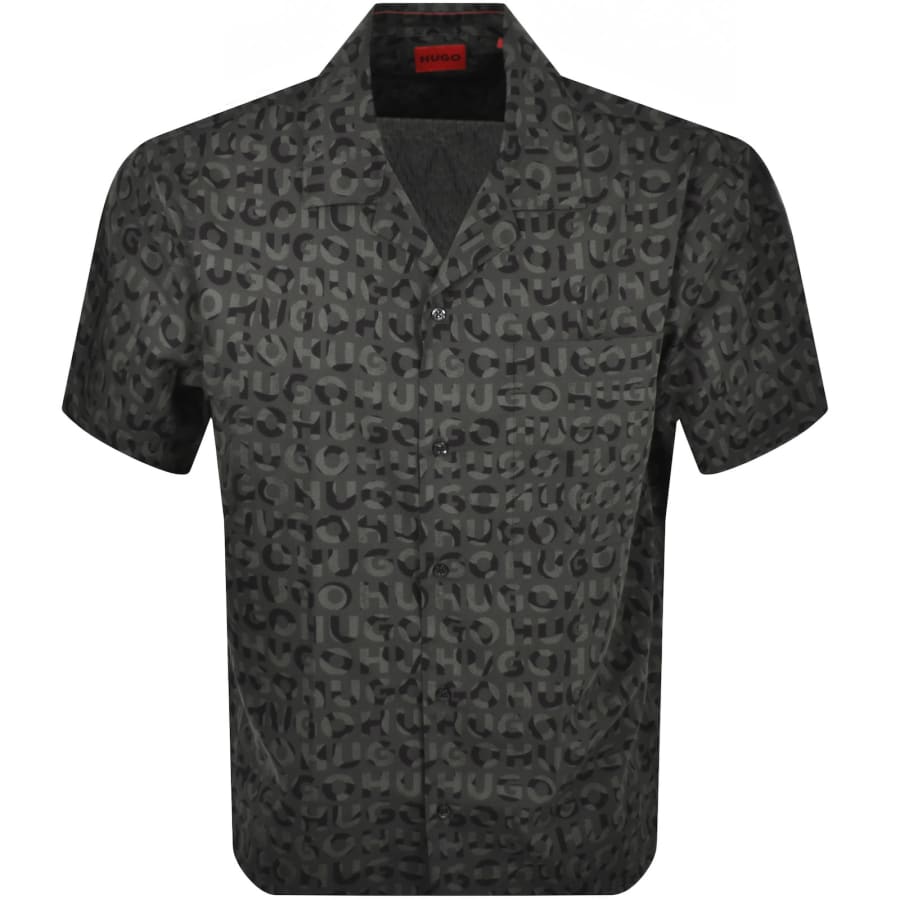 HUGO Short Sleeved Egeeno Shirt Grey