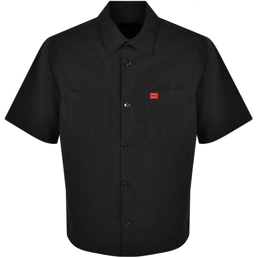 HUGO Short Sleeved Eratino Shirt Black