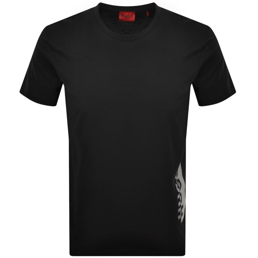 HUGO Silver T Shirt Black