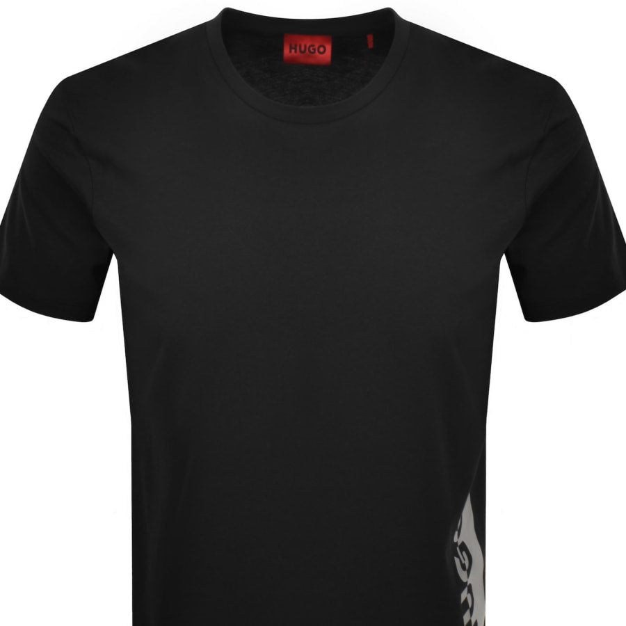 HUGO Silver T Shirt Black