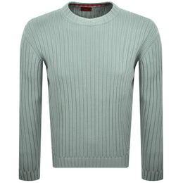 HUGO Sribben Knit Jumper Green