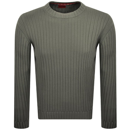 HUGO Sribben Knit Jumper Green