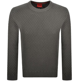 HUGO Syer Knit Jumper Khaki
