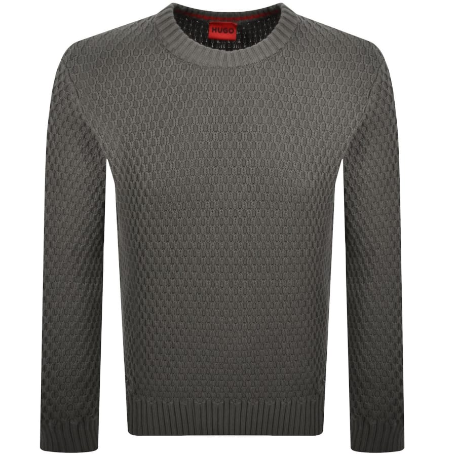 HUGO Syer Knit Jumper Khaki