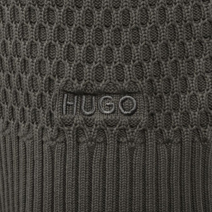 HUGO Syer Knit Jumper Khaki