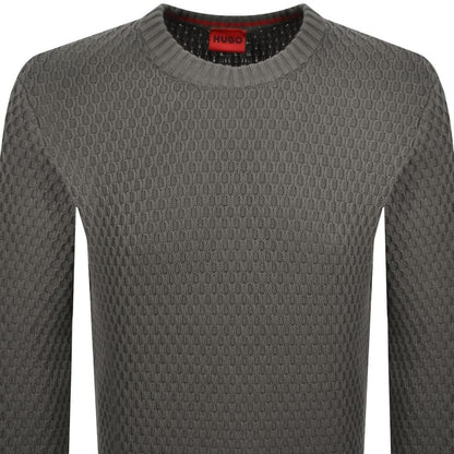 HUGO Syer Knit Jumper Khaki