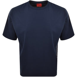 HUGO Tiki Beach T Shirt Navy