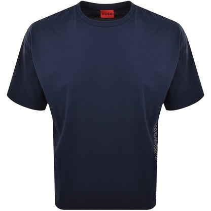 HUGO Tiki Beach T Shirt Navy