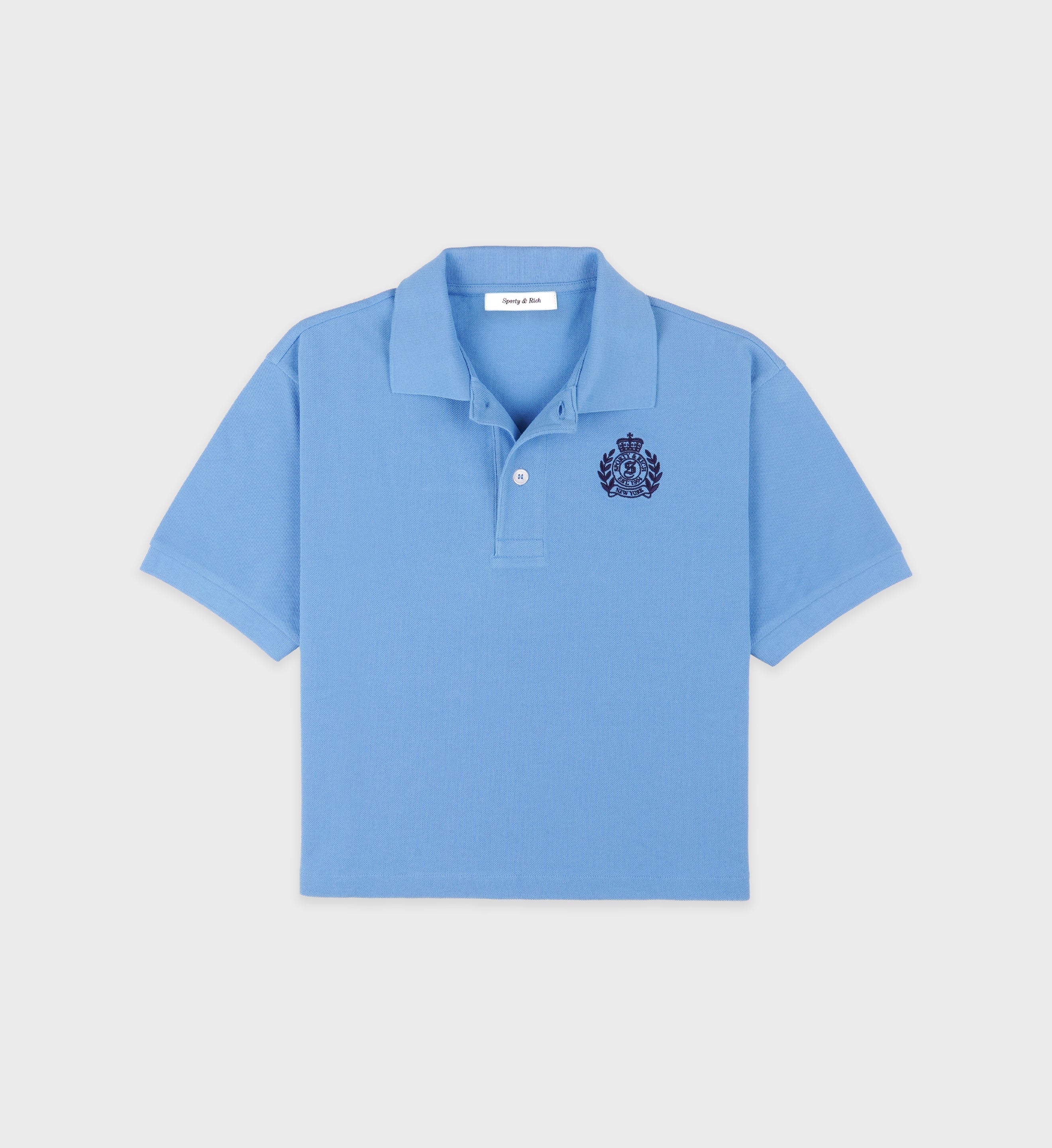 H&W Crest Pique Polo - Juniper/Navy