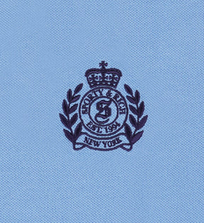 H&W Crest Pique Polo - Juniper/Navy