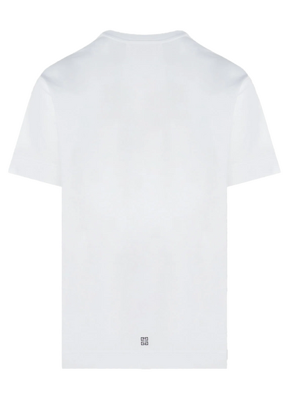 Givenchy Blue Circle Logo Oversized T-Shirt in White