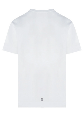 Givenchy Blue Circle Logo Oversized T-Shirt in White