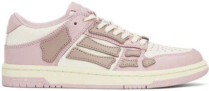 AMIRI White & Pink Skel Top Low Sneakers