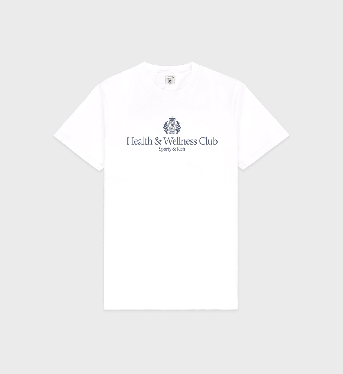H&W Crest T-Shirt - White/Navy