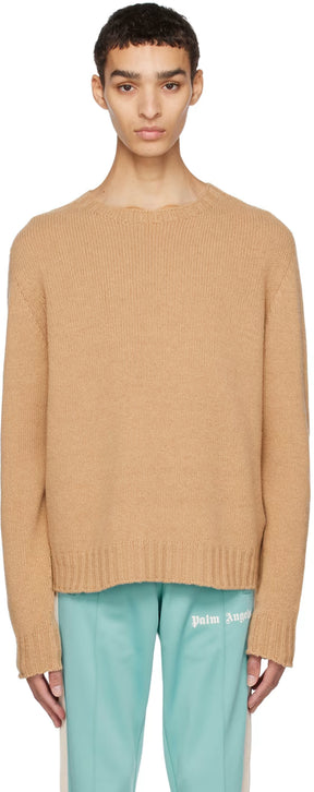 Beige Curved Sweater
