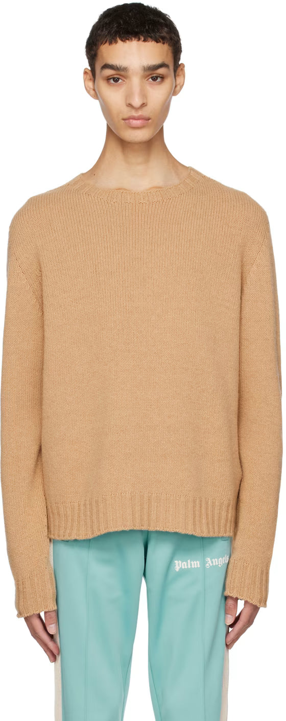 Beige Curved Sweater
