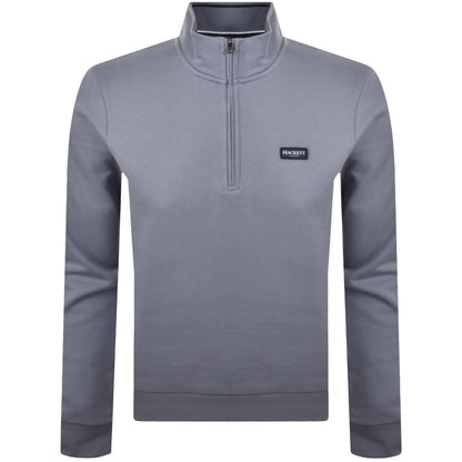 Hackett Half Zip Sweatshirt Blue