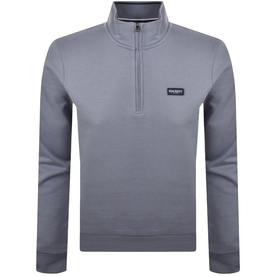 Hackett Half Zip Sweatshirt Blue