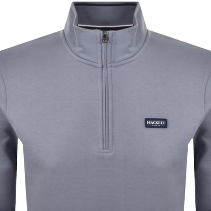 Hackett Half Zip Sweatshirt Blue