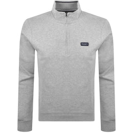 Hackett Half Zip Sweatshirt Grey