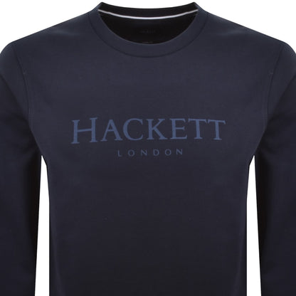 Hackett Heritage Crew Neck Sweatshirt Navy