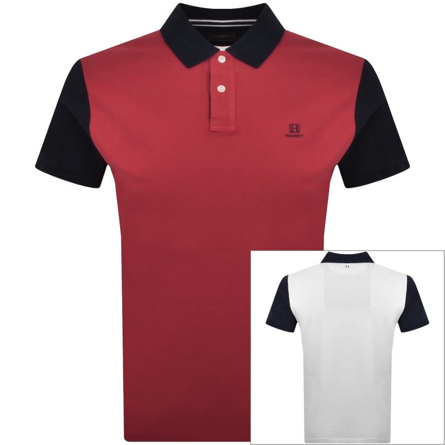 Hackett Heritage Multi Polo T Shirt Red