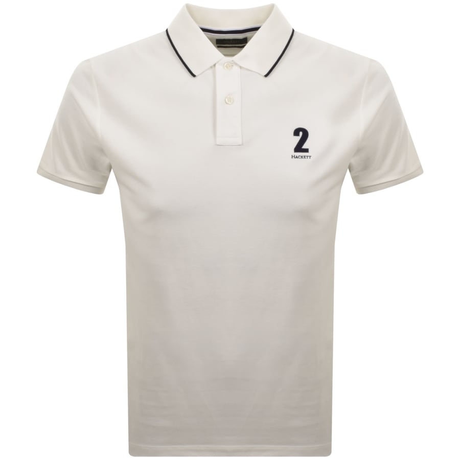 Hackett Heritage Polo T Shirt Off White
