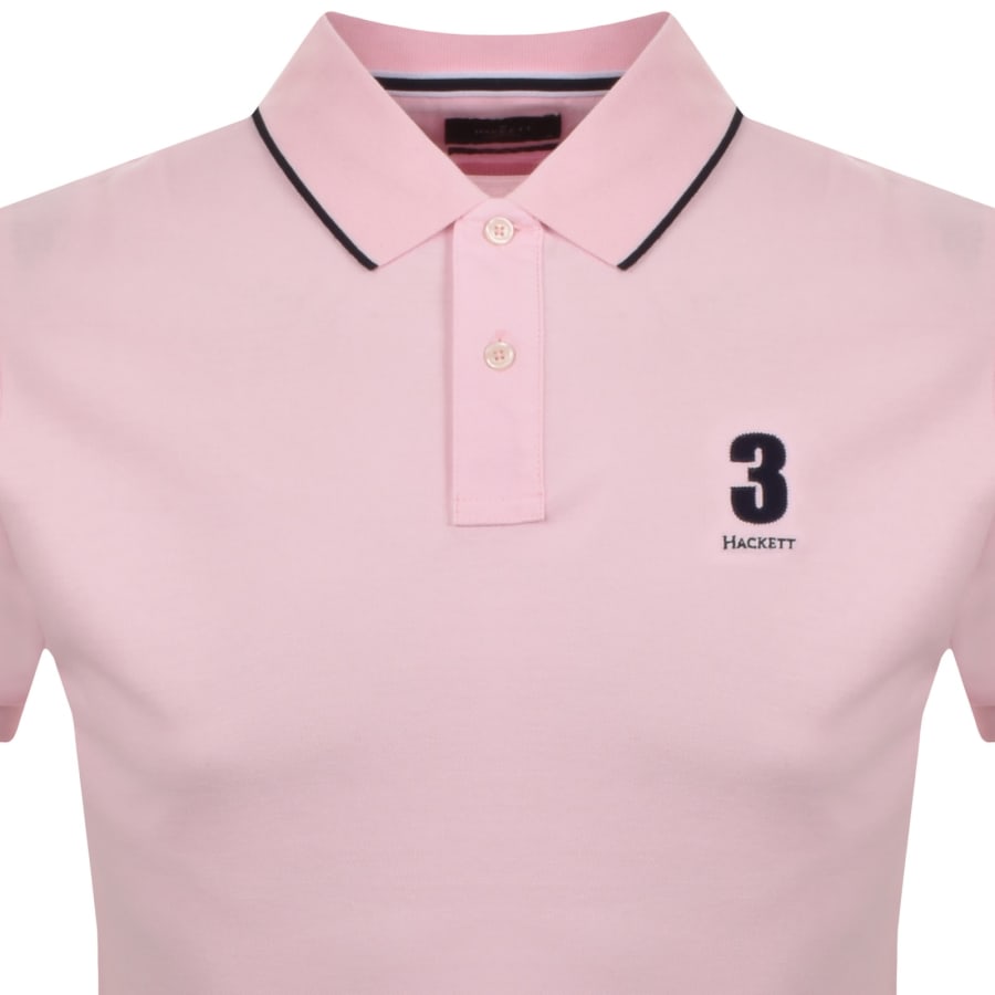 Hackett Heritage Polo T Shirt Pink