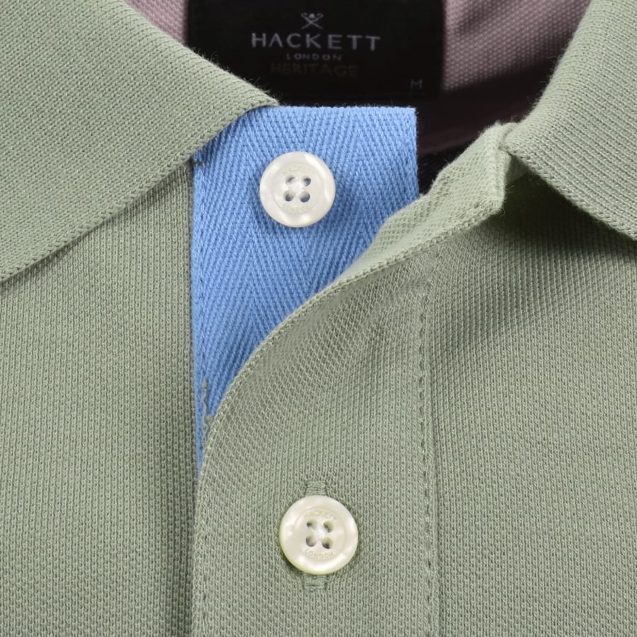 Hackett Heritage Polo T Shirt Sage Green