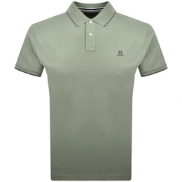 Hackett Heritage Tipped Polo T Shirt Green