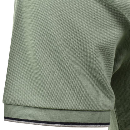 Hackett Heritage Tipped Polo T Shirt Green
