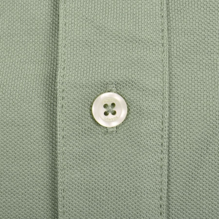 Hackett Heritage Tipped Polo T Shirt Green