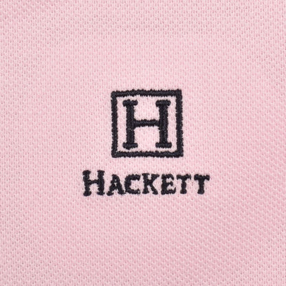 Hackett Heritage Tipped Polo T Shirt Pink