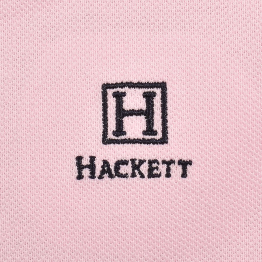 Hackett Heritage Tipped Polo T Shirt Pink