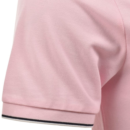 Hackett Heritage Tipped Polo T Shirt Pink