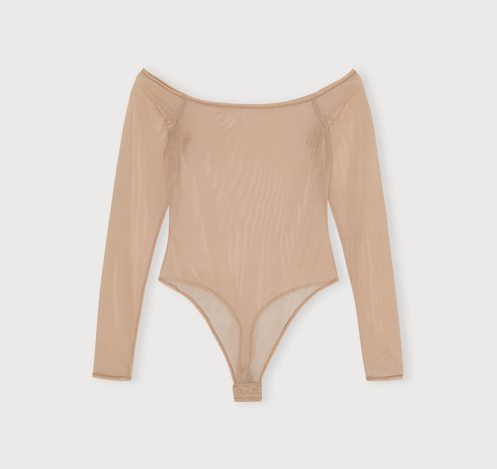Mesh Off-Shoulder Bodysuit