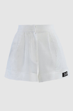 HIGH WAISTED MESH SHORTS