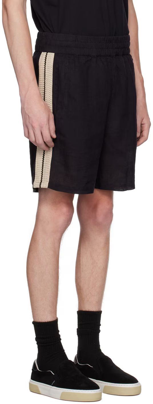 Black Monogram Shorts