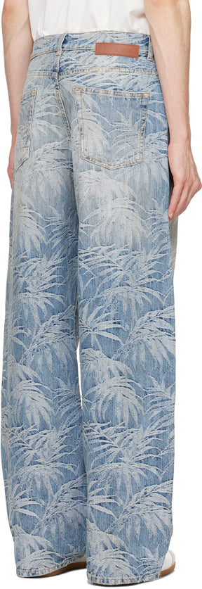 Blue Palms Wash Loose Jeans