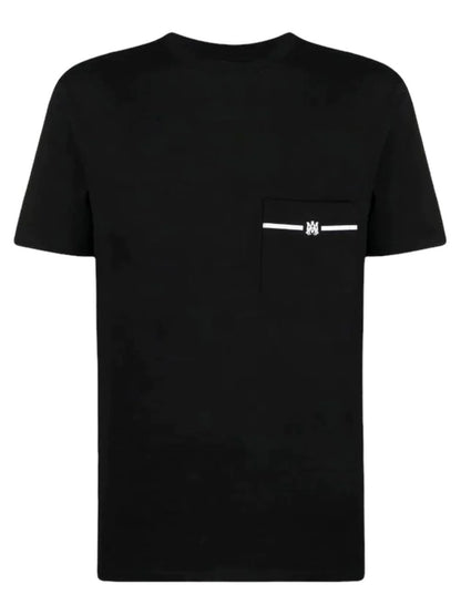 Amiri Amiri Pocket Logo Tee Black - Size: S T-Shirts | Shop From The Mirage