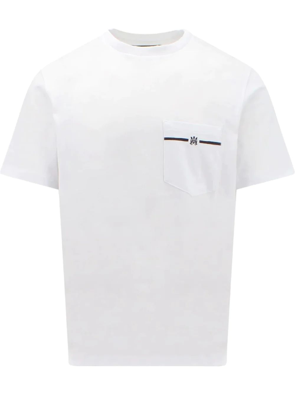 Amiri Amiri Pocket Logo Tee White - Size: S T-Shirts | Shop From The Mirage