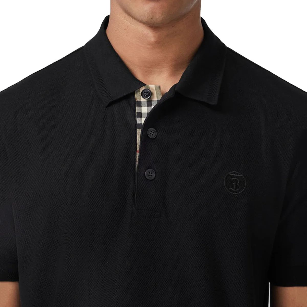 Burberry Burberry Monogram Polo Tee Black - Size: S T-Shirts | Shop From The Mirage