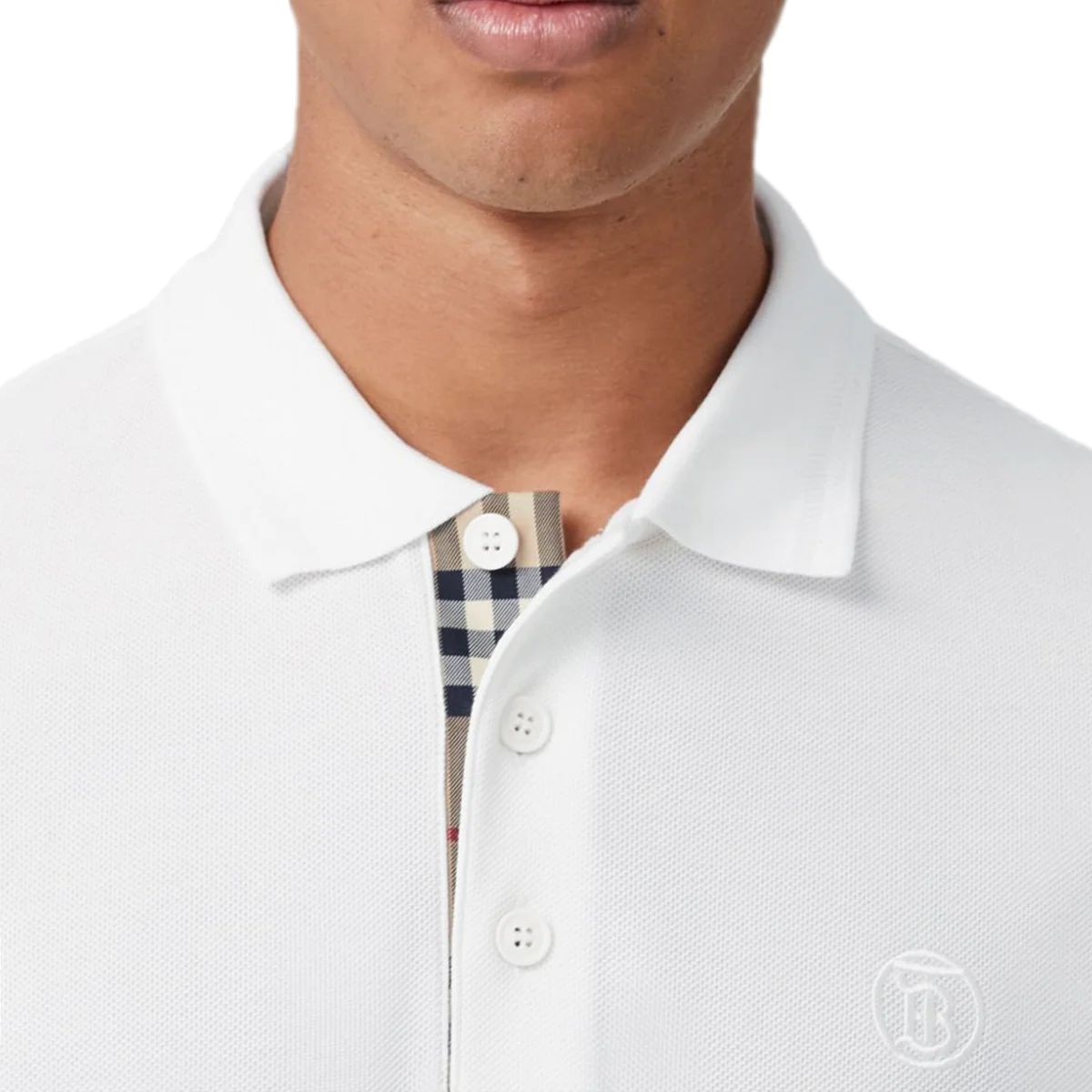 Burberry Monogram Polo Tee White