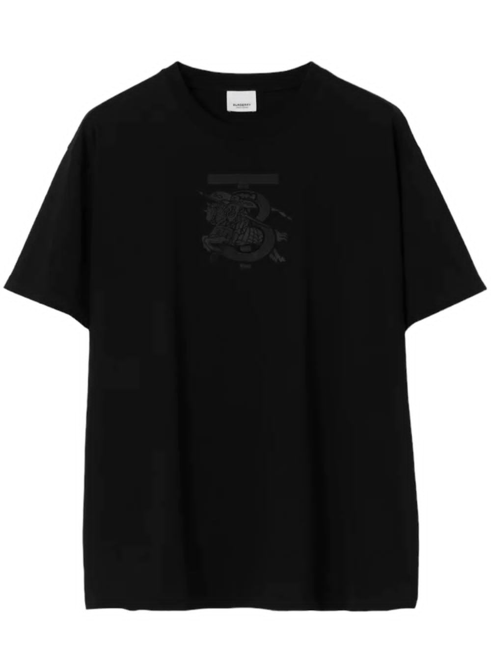 Burberry Embroidered Monogram Tee Black