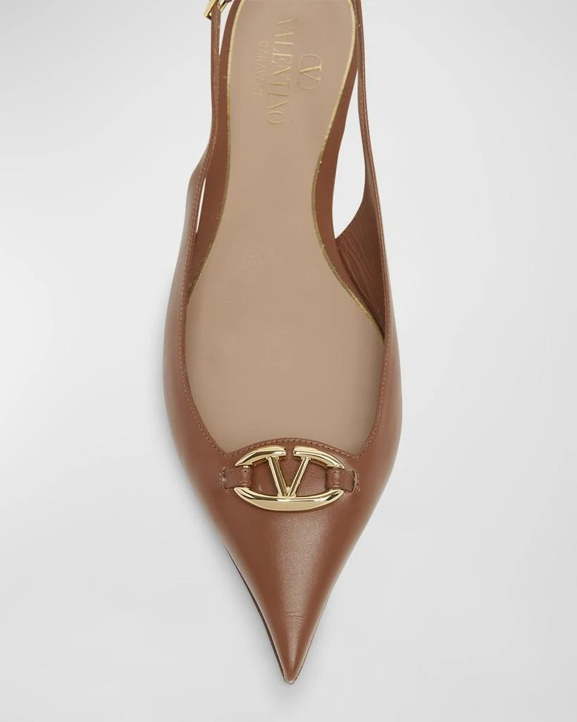 The VLogo Slingback Ballerina Flats – Tobacco