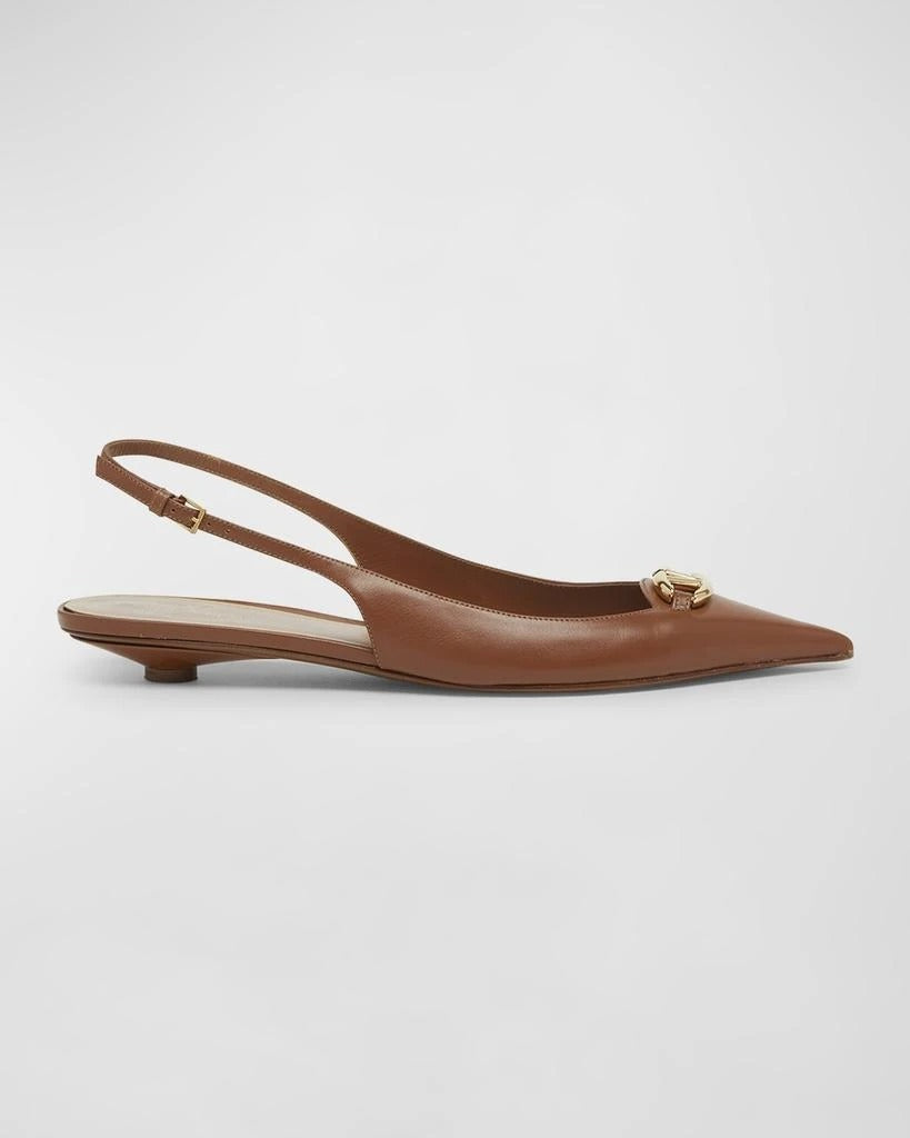 The VLogo Slingback Ballerina Flats – Tobacco